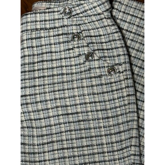 NEW BCBGeneration Womens XS Plaid Blue/Black/White Trousers Straight Dress Pants - Picture 10 of 12